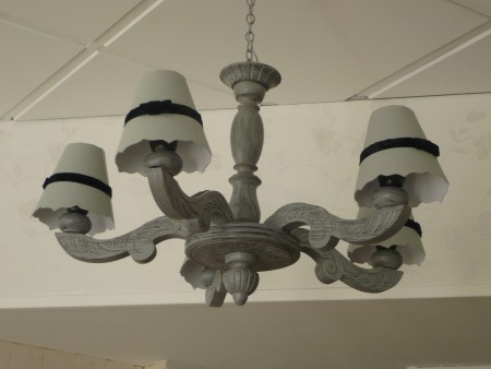  Lustre bois gris clair/patine anthracite