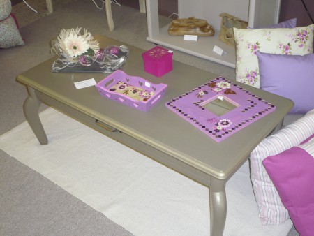 Table vert de gris/or, création d'objets